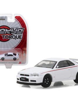 2001 Nissan Skyline GT-R (BNR34) White Pearl Tokyo Torque Series 2 1/64 Diecast Model Car by Greenlight 29900E