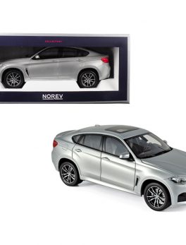 2015 BMW X6 M Silver Metallic 1/18 Diecast Model Car by Norev 183200