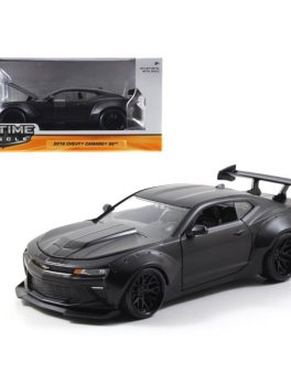 2016 Chevrolet Camaro SS Widebody Primer Black Big Time Muscle 1/24 Diecast Model Car by Jada 98139