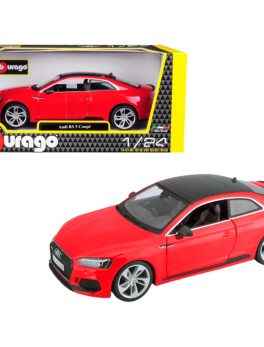 Audi RS 5 Coupe Red with Black Top 1/24 Diecast Model Car by Bburago 21090r