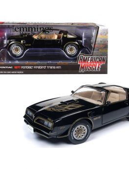1977 Pontiac Firebird Trans Am Special Edition Black Hemmings Muscle Machines Cover Car (October 2007) Limited Edition to 1002 pieces Worldwide 1/18 Diecast Model Car by Autoworld AMM1177