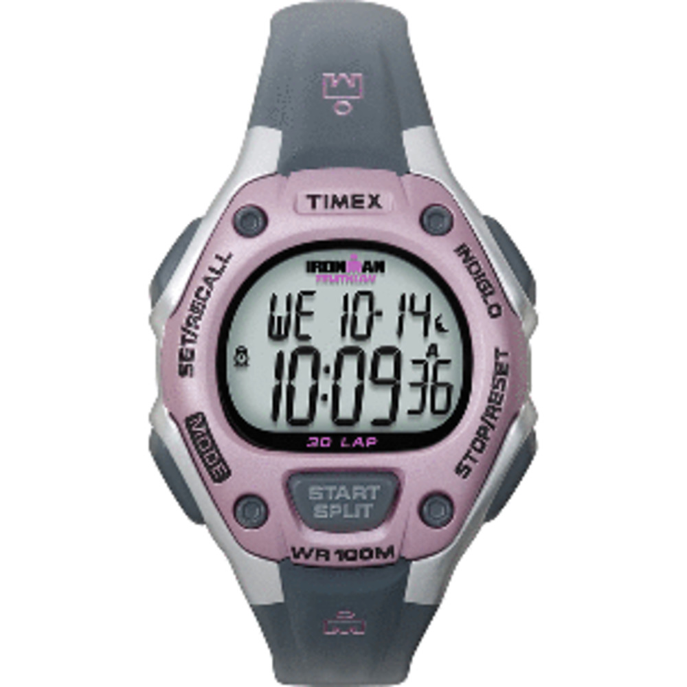 Timex IRONMAN 30-Lap Mid-Size Watch - Pink/Grey