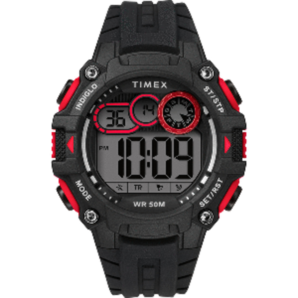 Timex Men and #39;s Big Digit DGTL 48mm Watch - Red/Black