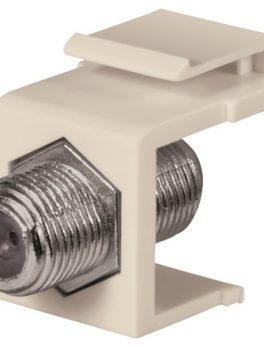 DataComm Electronics 20-3102-LA 1 GHz F-Connector Keystone Insert (Lite Almond)