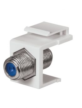 DataComm Electronics 20-3302-WH 3 GHz F-Connector Keystone Insert (White)
