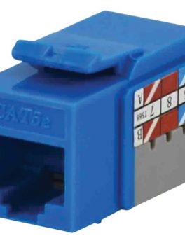 DataComm Electronics 20-3425-BL-10 CAT-5E Jacks, 10 Pack (Blue)