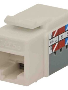 DataComm Electronics 20-3425-LA-10 CAT-5E Jacks, 10 Pack (Lite Almond)