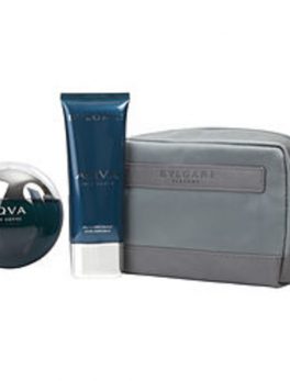 Bvlgari Aqua Edt Spray 3.4 Oz and Aftershave Balm 3.4 Oz and Pouch For Men