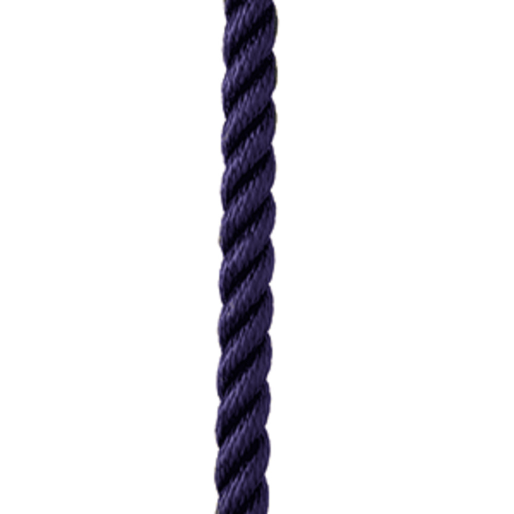 New England Ropes 3/8" X 25 and #39; Premium Nylon 3 Strand Dock Line - Navy Blue