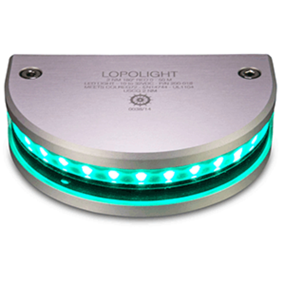 Lopolight 180 and deg; Navigation Light - 2nm f/Vessel up to 164'(50M) - Green