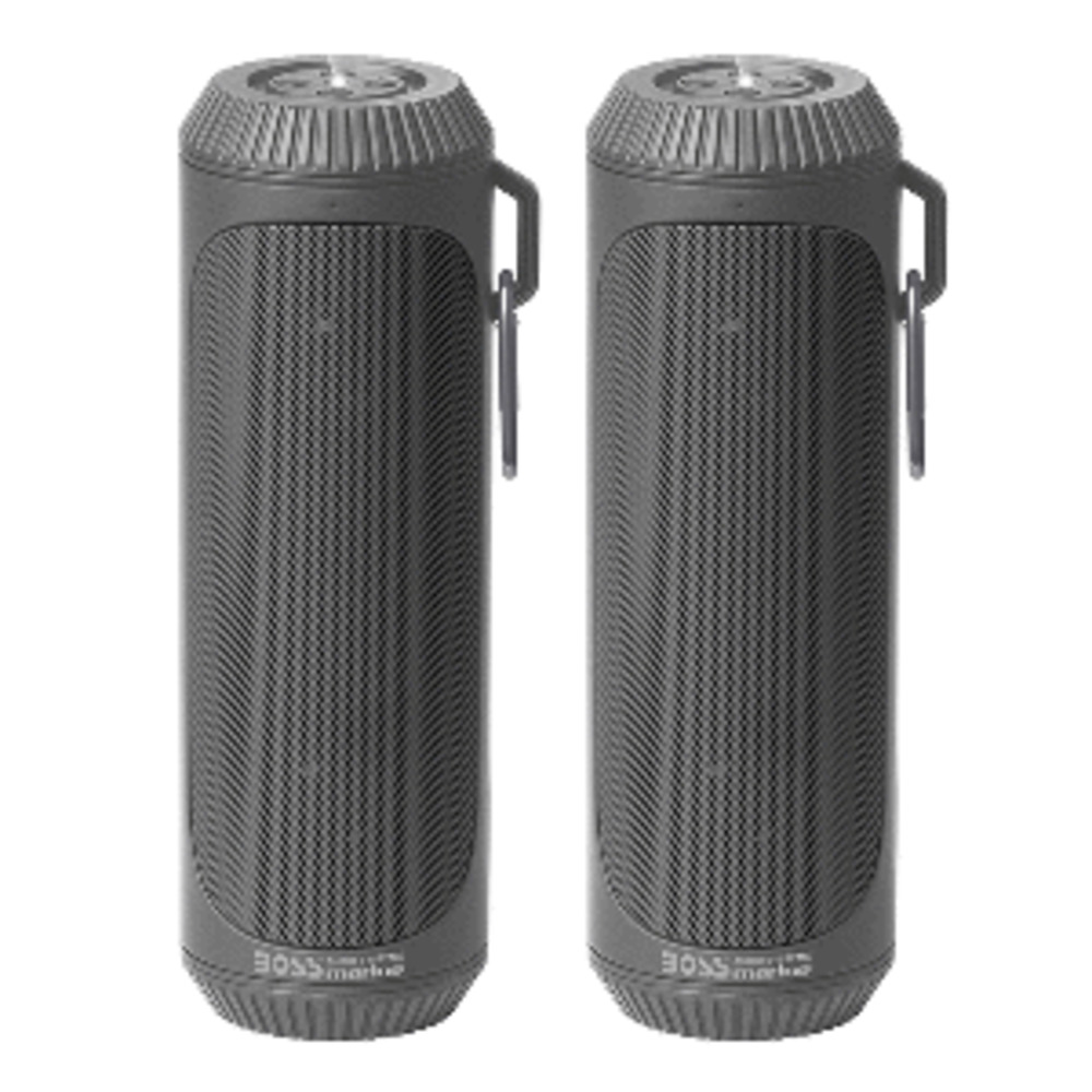 Boss Audio Bolt Marine Bluetooth Portable Speaker System with Flashlight - Pair - Grey