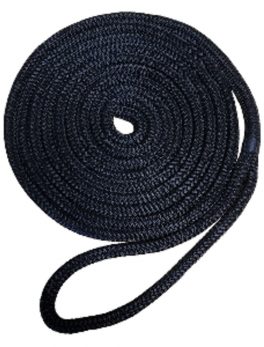 Robline Premium Nylon Double Braid Dock Line - 3/4" x 45 and #39; - Black
