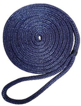 Robline Premium Nylon Double Braid Dock Line - 3/4" x 45 and #39; - Navy Blue