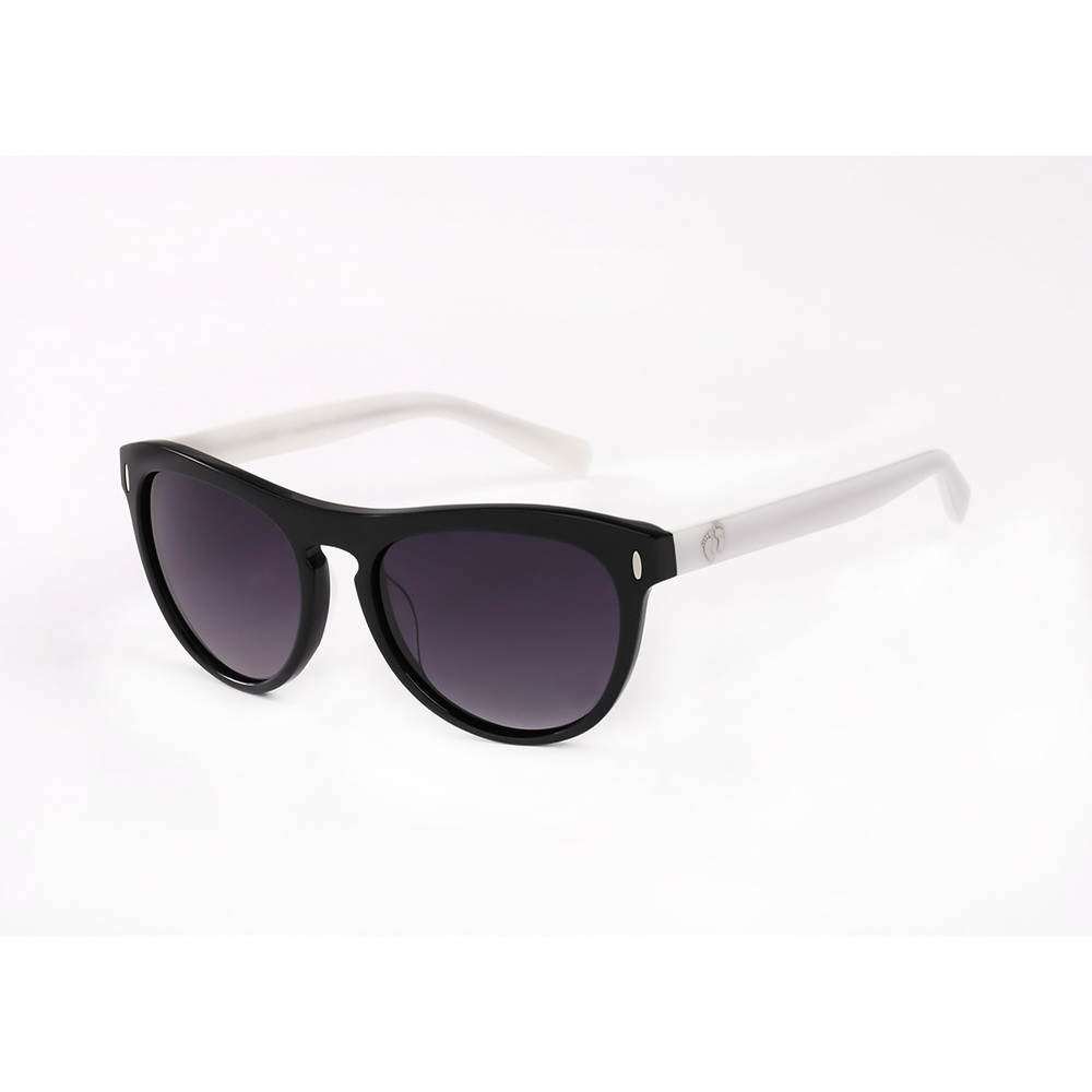 Hang Ten Gold The Beach Ley-Shiny Black-White/Smoke Lens