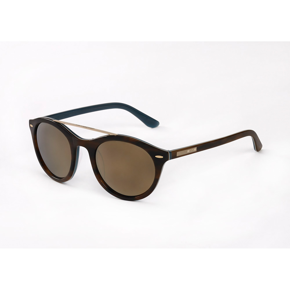 Hang Ten Gold GoldSchool-Demi White Blue/Gradient Brown Lens
