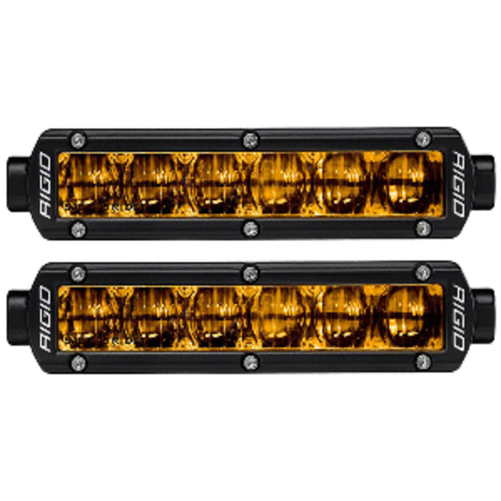 RIGID Industries 6" SR-Series SAE Compliant Fog Light - Black w/Yellow Light