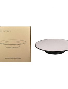 Rotary Display Stand Large 1/18 with Silver Top 12 Inches by Autoart 98012
