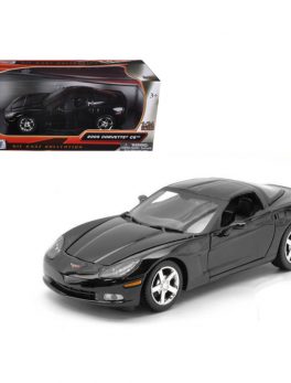 2005 Chevrolet Corvette C6 Coupe Black 1/24 Diecast Model Car by Motormax 73270bk