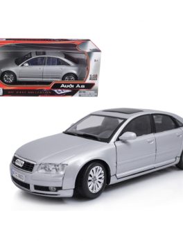2004 Audi A8 Silver 1/18 Diecast Model Car by Motormax 73149s
