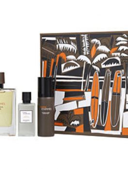 Terre D'hermes Eau Intense Vetiver Eau De Parfum Spray 3.3 Oz and Aftershave Lotion 1.35 Oz and Shaving Foam 1.7 Oz For Men