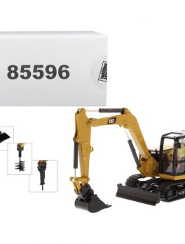 CAT Caterpillar 308 CR Next Generation Mini Hydraulic Excavator with Work Tools and Operator High Line Series 1/50 Diecast Model by Diecast Masters 85596