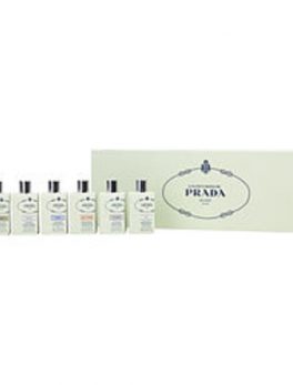 Prada Variety 7 Piece Mini Variety With Les Infusion De Prada Iris and Iris Cedre and Fleur D'oranger and Amande and Oeillet and Vetiver and Mimosa And All Are Eau De Parfum .27 Oz Minis For Women
