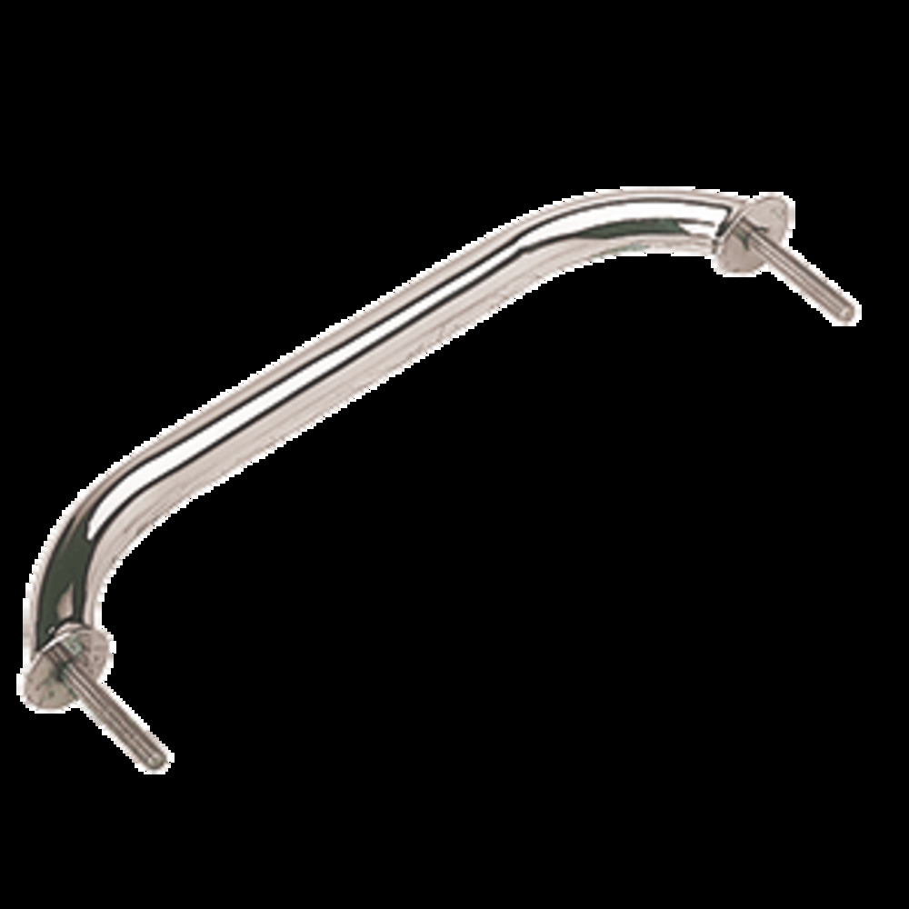 Stainless Steel Stud Mount Flanged Hand Rail w/Mounting Flange - 12"