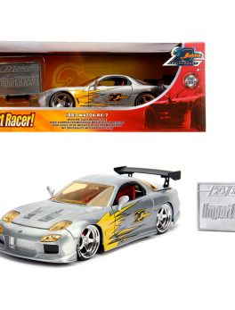 1993 Mazda RX-7 Raw Metal Import Racer! Jada 20th Anniversary 1/24 Diecast Model Car by Jada 31088