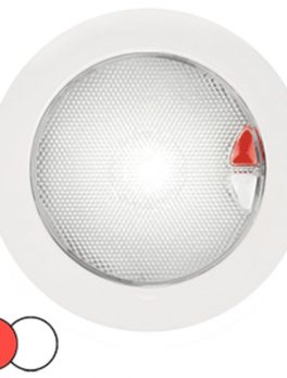 Hella Marine EuroLED 150 Recessed Surface Mount Touch Lamp - Red/White LED - White Plastic Rim