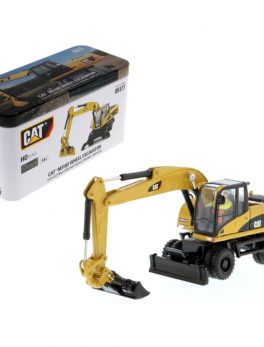 CAT Caterpillar M318D Wheeled Excavator with Operator High Line Series 1/87 (HO) Scale Diecast Model by Diecast Masters 85177