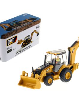 CAT Caterpillar 450E Backhoe Loader with Operator High Line Series 1/87 (HO) Scale Diecast Model by Diecast Masters 85263