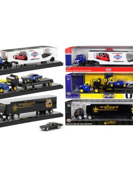 Auto Haulers Release 34, 3 Trucks Set 1/64 Diecast Models by M2 Machines 36000-34