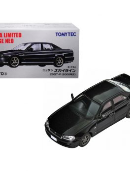 2000 Nissan Skyline 25GT-V RHD (Right Hand Drive) Metallic Black 1/64 Diecast Model Car by TomyTec 288640
