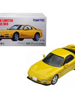 1991 Mazda Efini RX-7 Type R RHD (Right Hand Drive) Yellow 1/64 Diecast Model Car by TomyTec 288978