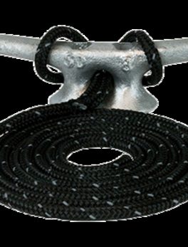 Sea-Dog Double Braided Nylon Dock Line - 3/8" x 10 and #39; - Black w/Tracer