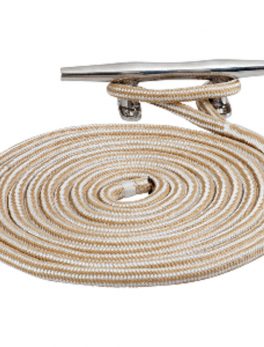 Sea-Dog Double Braided Nylon Dock Line - 3/8" x 15 and #39; - Gold/White w/Tracer