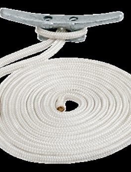 Sea-Dog Double Braided Nylon Dock Line - 1/2" x 20 and #39; - White
