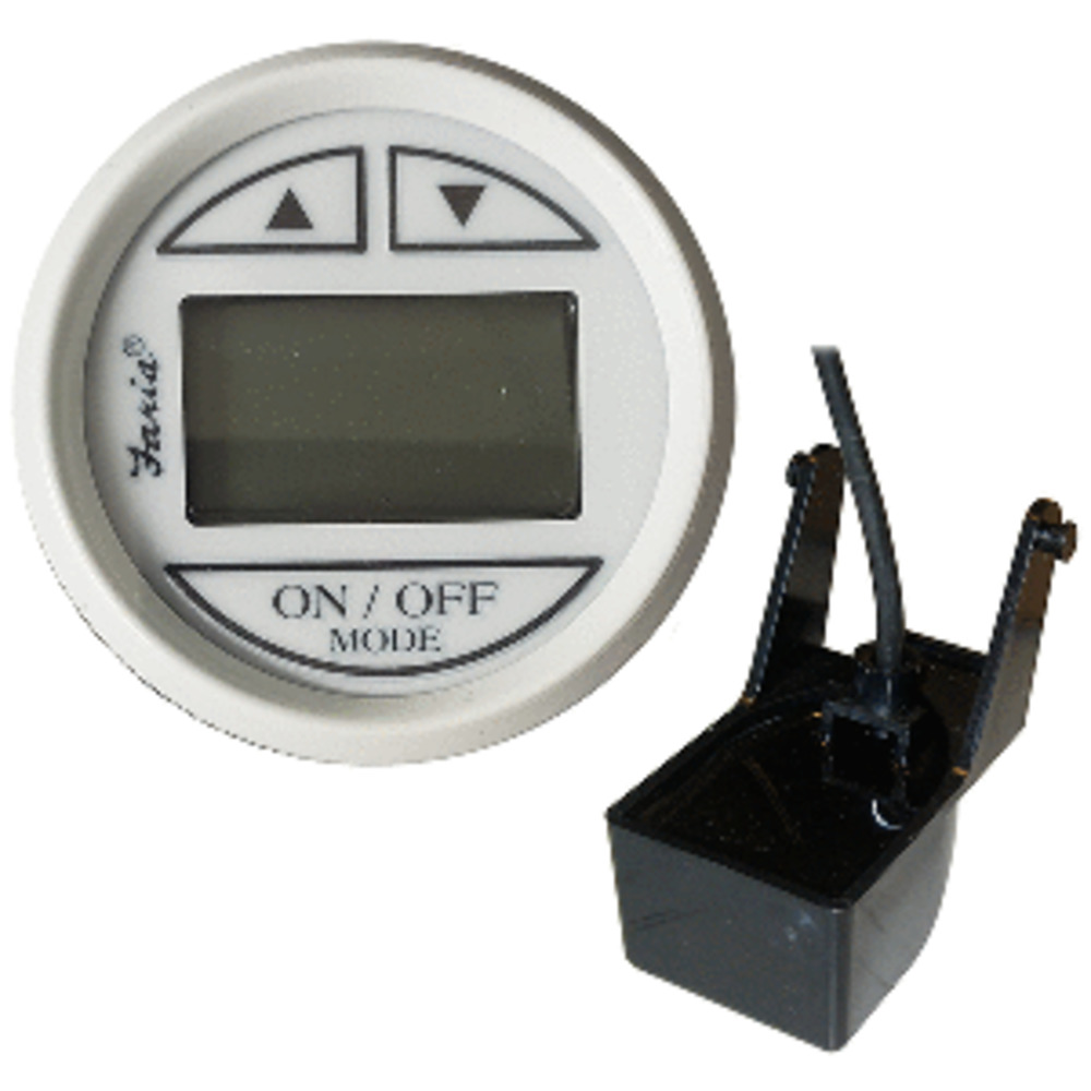 Faria 2" Dress White Depth Sounder w/Transom Mount Transducer