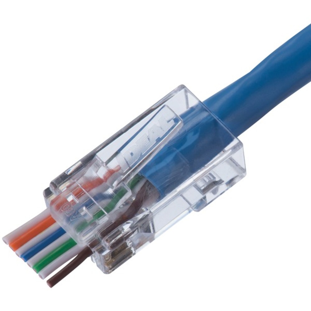 IDEAL 86-367J CAT6 Single Piece RJ-45 8P8C Modular Plugs, 100-Count