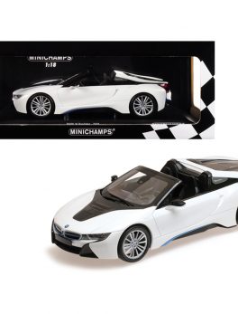 2018 BMW i8 Roadster Metallic White Limited Edition to 504 pieces Worldwide 1/18 Diecast Model Car by Minichamps 155027031