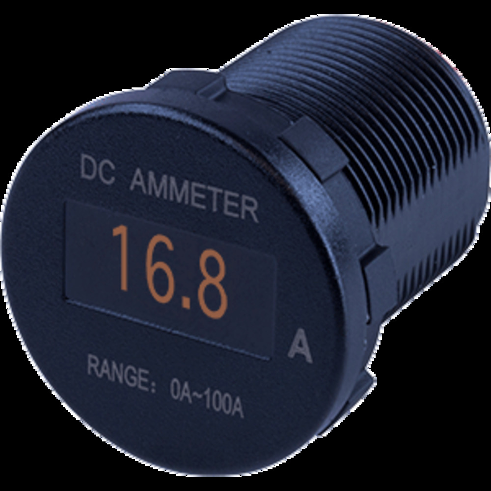 Sea-Dog Round OLED DC Amp Meter - 0 Amp-100 Amp