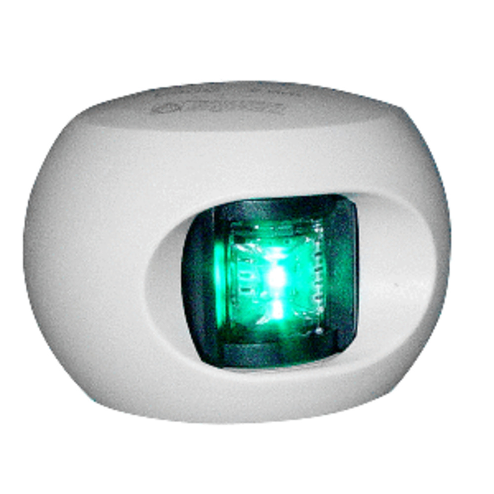 Aqua Signal Series 33 Starboard LED Side Mount Light - White Housing