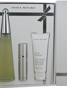 L'eau D'issey Edt Spray 3.3 Oz and Body Lotion 2.5 Oz and Edt Spray .33 Oz Mini For Women