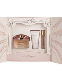Signorina Eau De Parfum Spray 3.4 Oz and Body Lotion 1.7 Oz and Eau De Parfum Spray .34 Oz Mini For Women