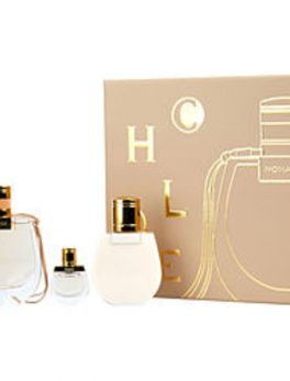 Chloe Nomade Eau De Parfum Spray 2.5 Oz and Body Lotion 3.4 Oz and Eau De Parfum .17 Oz Mini For Women