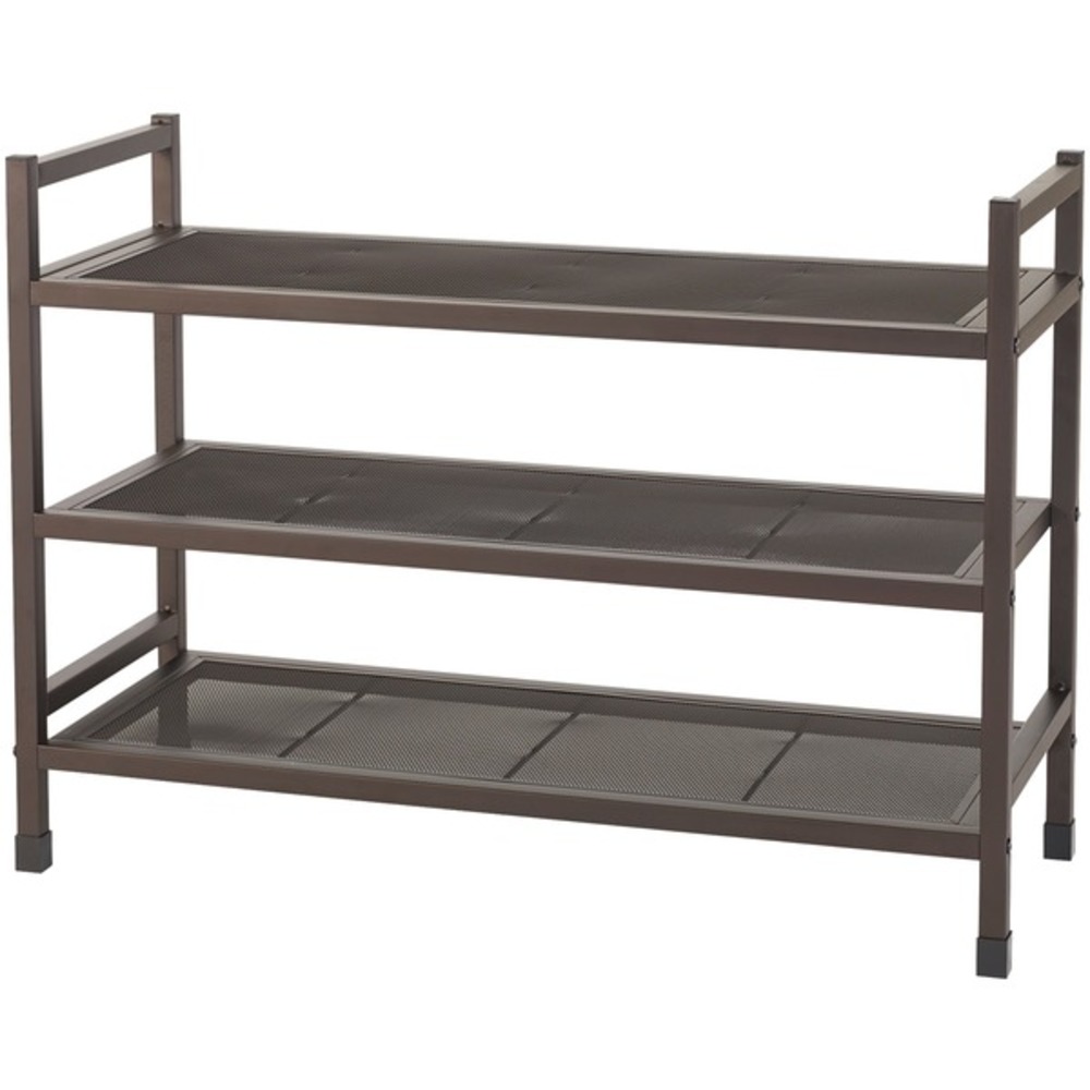 neatfreak NFC05045 4E3629-001 Heavy-Duty Stackable 3-Tier Metal Shoe Rack with Mesh Shelves