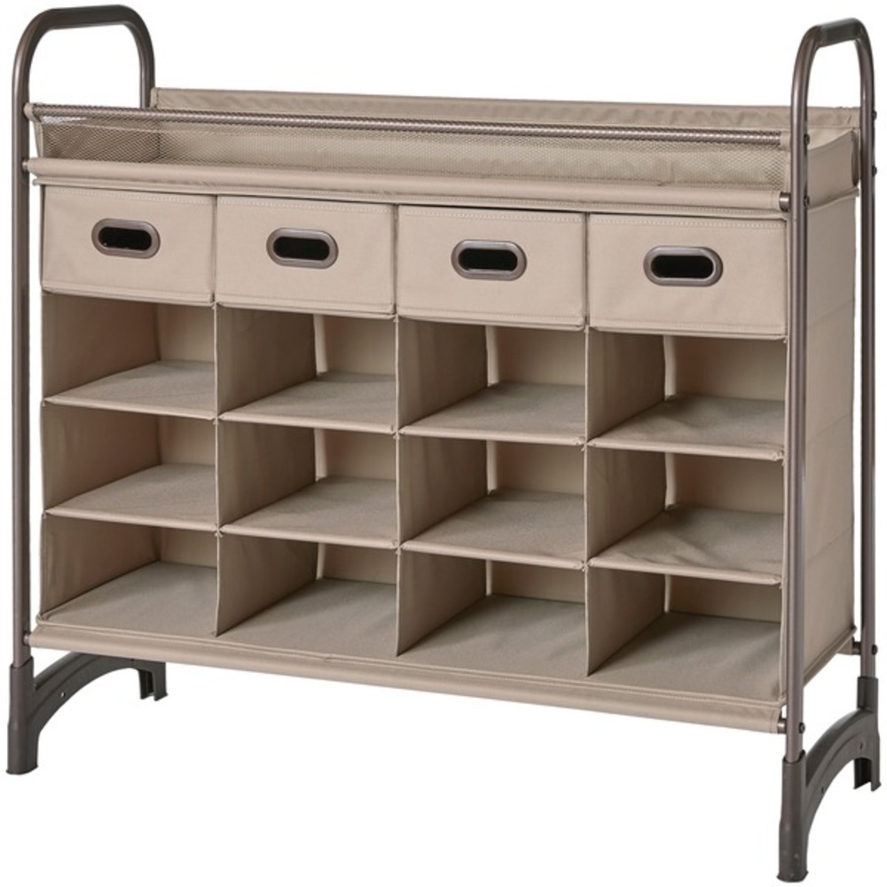 neatfreak NFC05122 A69A8A-001 Maximize Stackable 16-Cubby Shoe Organizer with 4 Drawers