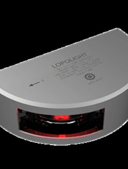 Lopolight Port SideLight - Vertical Mount - Aluminum Housing - 1nm/112.5 and deg; Red w/2.5m Cable