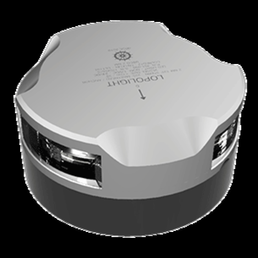 Lopolight Masthead, Anchor and amp; Stern Light - 2nm - Single - Silver Housing - Horizontal Mount f/Sailing Vessels