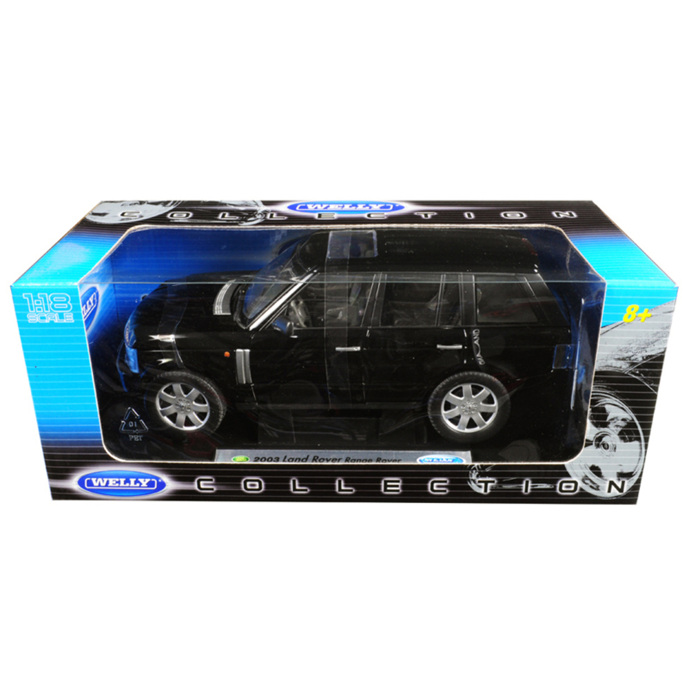 2003 Land Rover Range Rover Black 1/18 Diecast Model Car by Welly 12536bk